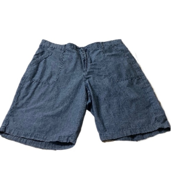 EUC Karen Scott Woven Chambray Shorts Plus Size 18 - Picture 3 of 8